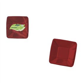 Plate set Algon Red 18 cm 12 Pieces (18 Units)