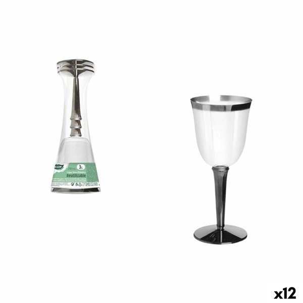 Wine glass Algon 3 Pieces (12 Units)