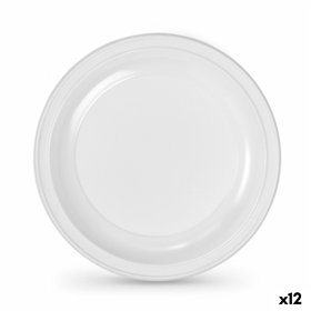 Plate set Algon Plastic 22 cm 25 Pieces (12 Units)