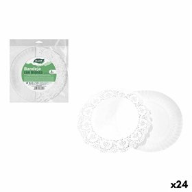 Snack tray Algon Circular 25 cm 2 Pieces (24 Units)