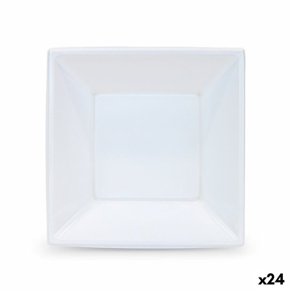 Plate set Algon Plastic 18 cm 6 Pieces (24 Units)