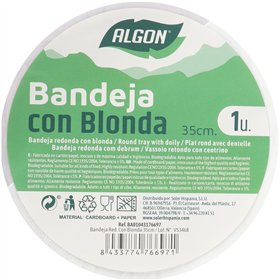 Snack tray Algon Circular 35 cm (30 Units)