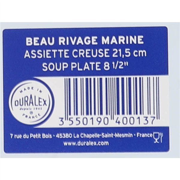 Deep Plate Duralex Beau rivage Ø 21,5 cm (36 Units)