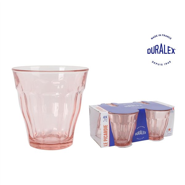 Set of glasses Duralex Picardie Pink 250 ml 4 Pieces (12 Units)
