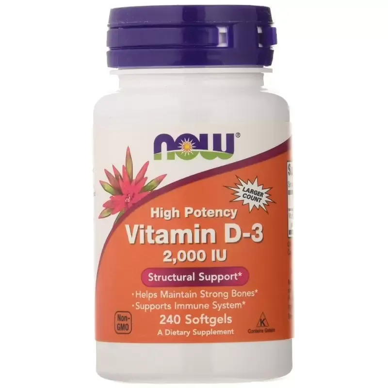 D-3-vitamiini, 2000 IU - 240 pehmogeeliä
