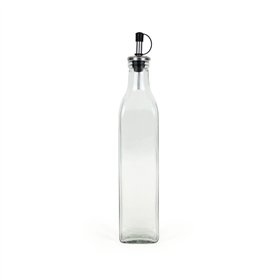 Cruet Anna Transparent Silver Glass 0,5 L (24 Units)