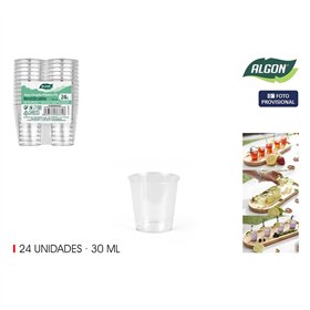 Shot glass Algon Ø 4 cm 30 ml 24 Pieces (24 Units)