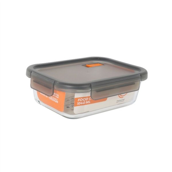 Hermetic Lunch Box MasterChef Grey Transparent Rectangular 1,04 L (6 Units)