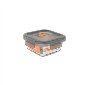 Hermetic Lunch Box MasterChef Grey Transparent Squared 310 ml (12 Units)
