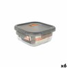 Hermetic Lunch Box MasterChef Grey Transparent Squared 800 ml (6 Units)