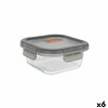 Hermetic Lunch Box MasterChef Grey Transparent Squared 1,1 L (6 Units)