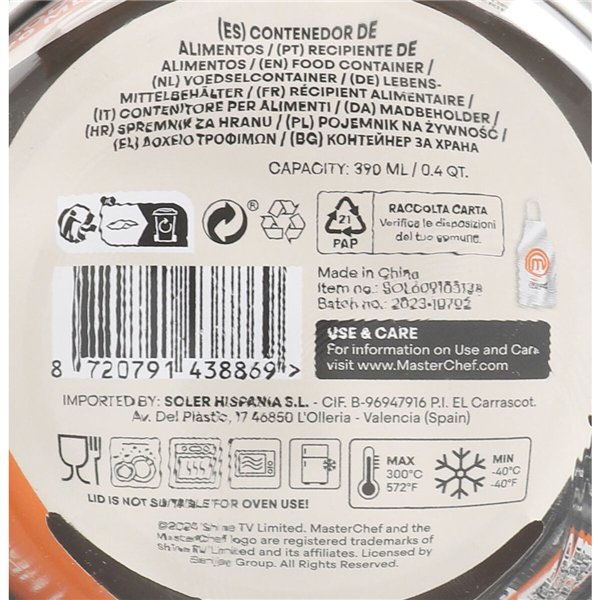 Hermetic Lunch Box MasterChef Circular (12 Units)