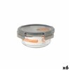 Hermetic Lunch Box MasterChef Grey Transparent Circular 640 ml (6 Units)
