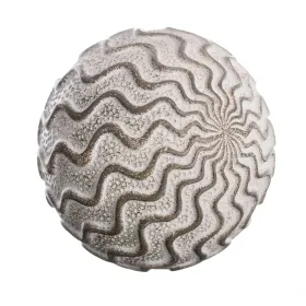 Balls Decoration Grey White 10 x 10 x 10 cm (8 Units)