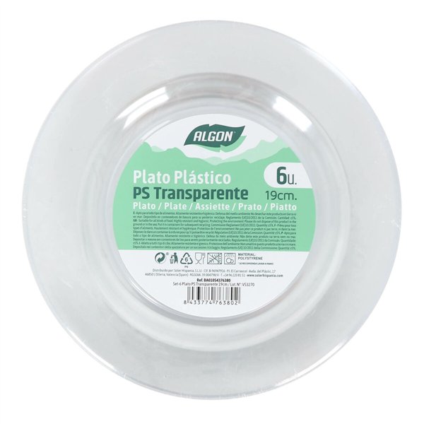 Plate set Algon 19 cm 6 Pieces (24 Units)