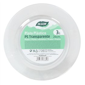 Plate set Algon 26 cm 3 Pieces (24 Units)