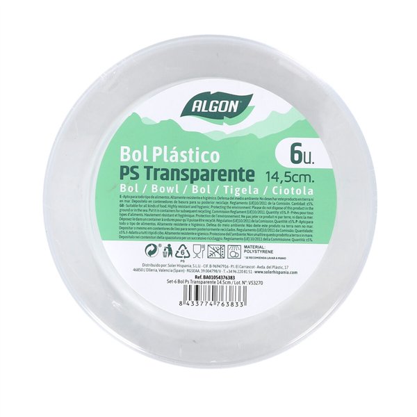 Appetizer Set Algon 14,5 cm 6 Pieces (24 Units)