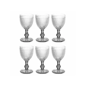 Wine glasses with crystal pattern, 330 ml, 6 pcs