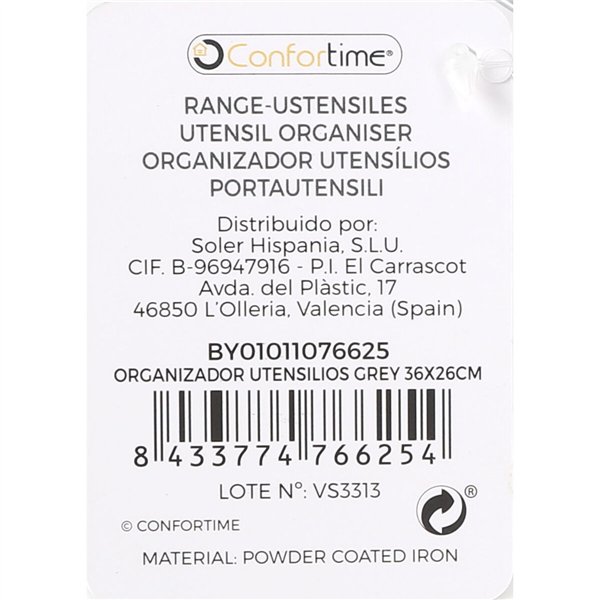 Cutlery Organiser Confortime 36 x 26 x 4,5 cm (10 Units)