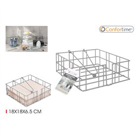 Napkin holder Confortime 18 x 18 x 6,5 cm (12 Units)