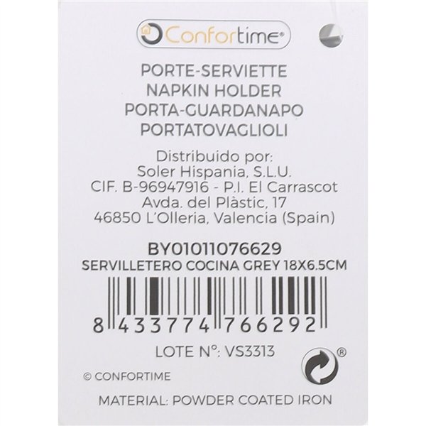 Napkin holder Confortime 18 x 18 x 6,5 cm (12 Units)