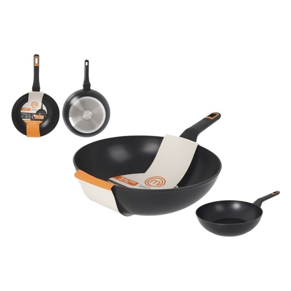Wok Pan MasterChef 28 cm (6 Units)