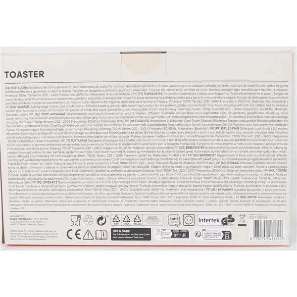 Toaster MasterChef 700 W 6 Units