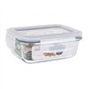 Hermetic Lunch Box Santa Clara Transparent Rectangular 375 ml (12 Units)