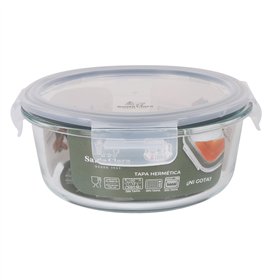 Hermetic Lunch Box Santa Clara Transparent Ø 17 cm 0,9 l (6 Units)