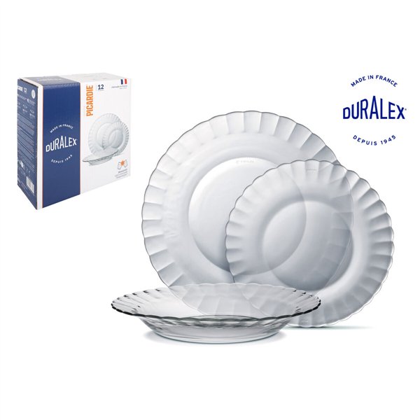 Tableware Duralex Picardie Transparent 12 Pieces (2 Units)