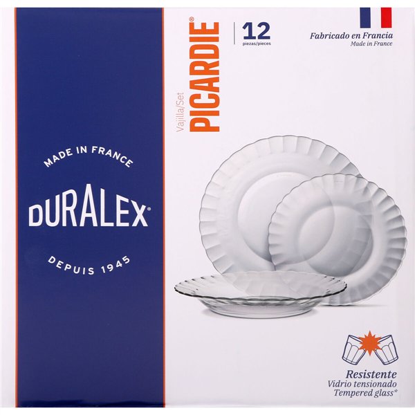 Tableware Duralex Picardie Transparent 12 Pieces (2 Units)