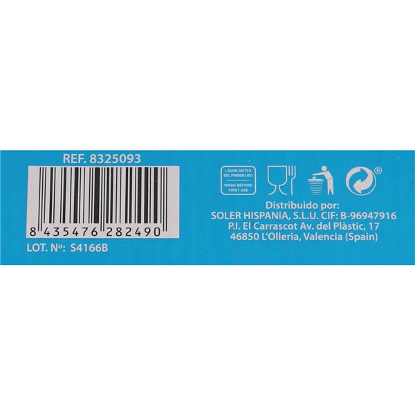 Set of glasses La Mediterránea Mistral rings 6 Pieces (12 Units)