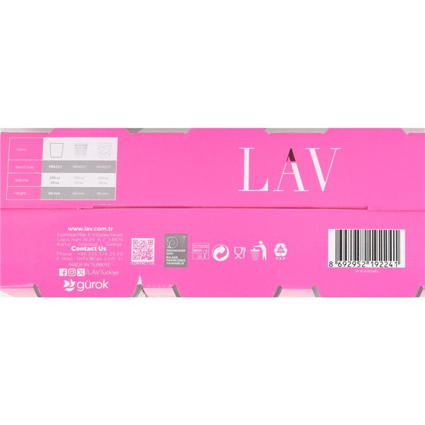 Set of glasses LAV Paris 6 Pieces (8 Units)