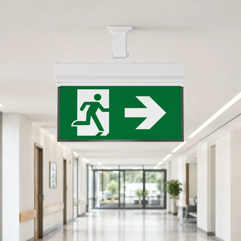 BRY-EXIT-LED-2W-HNG-IP20-WHT-EMERGENCY EXIT
