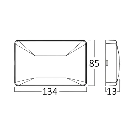BRY-VEKTA-B-SQR-WHT-3W-3IN1-IP65-WALL LIGHT