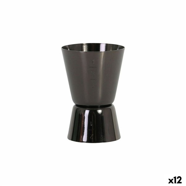 Measuring beaker Viejo Valle Black 4 cl (12 Units)