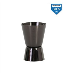 Measuring beaker Viejo Valle Black 4 cl (12 Units)