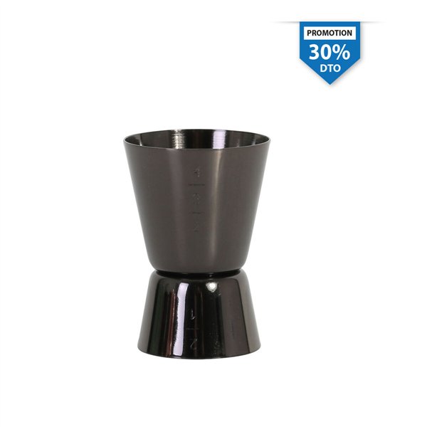 Measuring beaker Viejo Valle Black 4 cl (12 Units)