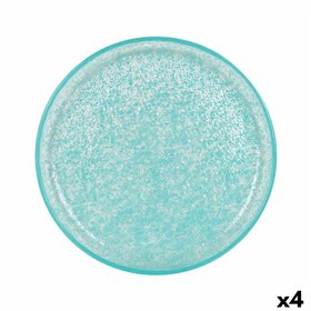 Flat Plate Samaritaine Turquoise Ø 19 cm (6 Units)
