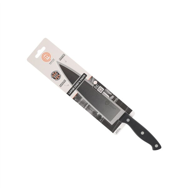 Kitchen Knife MasterChef Chef Black Silver 20 cm (18 Units)
