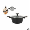 Casserole with lid MasterChef 24 cm 2,5 mm (4 Units)