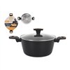 Casserole with lid MasterChef 28 cm 2,5 mm (4 Units)