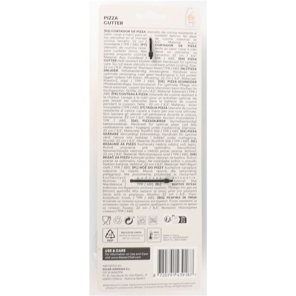 Pizza Cutter MasterChef Stainless steel (24 Units)