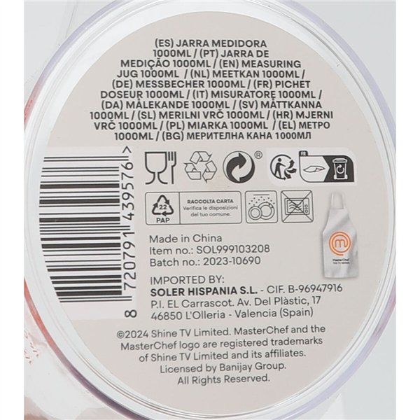 Measuring Jug MasterChef 1 L (24 Units)