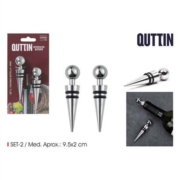 Leak-proof Bottle Top Quttin 2 x 9,5 cm 2 Pieces (12 Units)