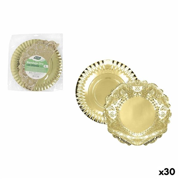 Snack tray Algon Circular 30 cm (30 Units)