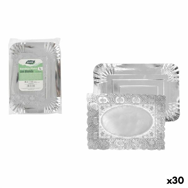 Snack tray Algon Rectangular 25 x 35 cm (30 Units)