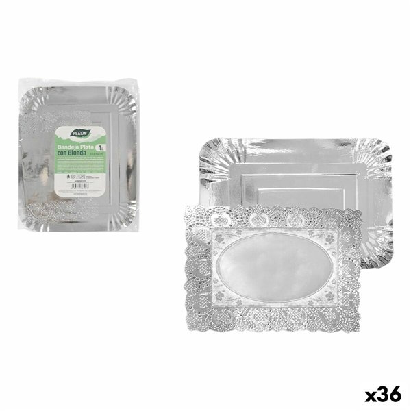 Snack tray Algon Rectangular 32 x 39 cm (36 Units)