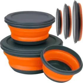 Silikoniset taittuvat kulhot - 3 kpl Ruhhy 20781