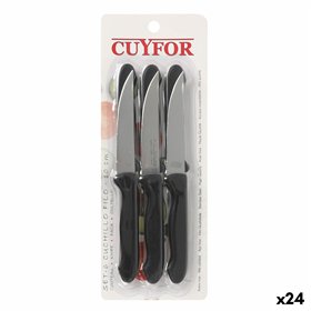Knife Set Cuyfor Filo Black Silver 6 Pieces (24 Units)